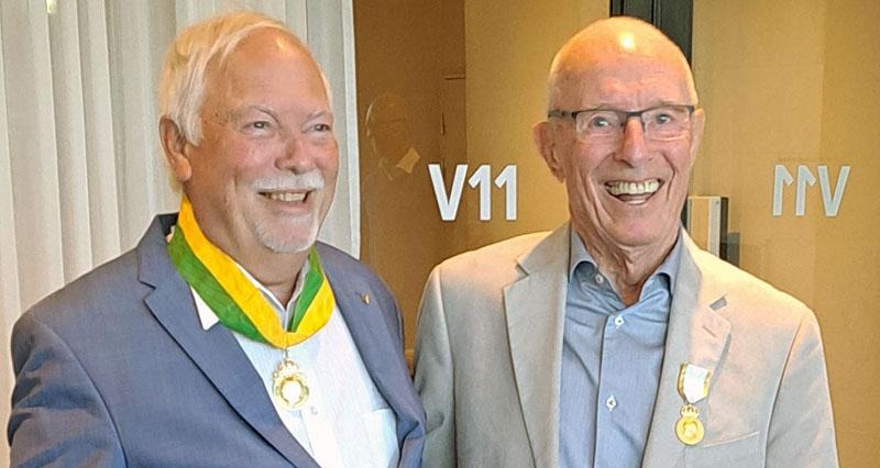 John Grubbström (tv) och Arne Nylén (th) mottog kungliga utmärkelser.