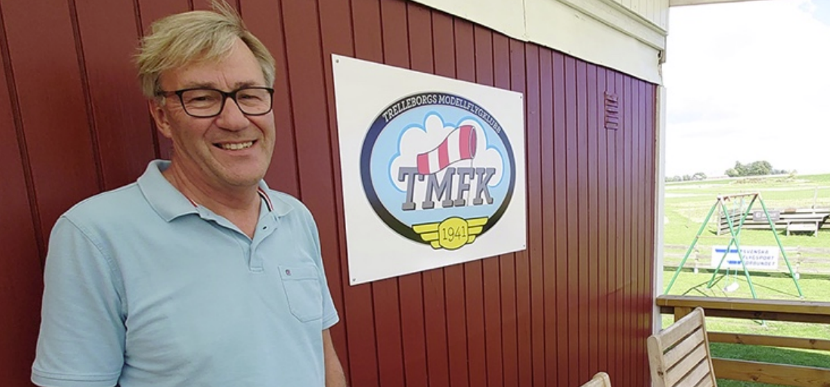 Jonny Gullberg ordförande i Trelleborgs Modellflygklubb (TMFK).
